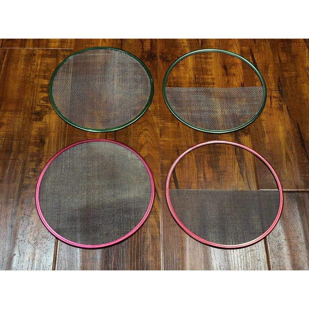 Set of (4) 7-3/4" Stainless Steel Wire Diffusion Single Double Full Half Scrim